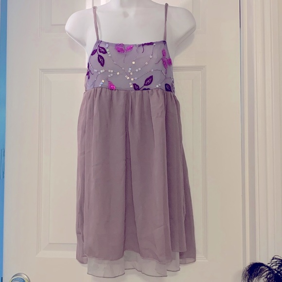 Beautiful lavender sparkly sheer tunic - small - Picture 1 of 4